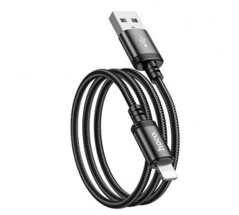 Кабель USB - Apple lightning Hoco X89 Wind (повр. уп.) 100см 2,4A  (black) (234772)#2023138