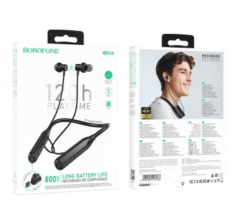 Спортивные наушники Bluetooth BOROFONE BE68 (черный)#2025295