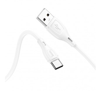 USB кабель шт.USB (A) - шт.Type-C "Hoco" X61 силикон, особо прочный  3.0A, 1м, белый#2023667
