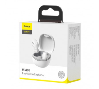Bluetooth гарнитура Baseus Encok True WM01 (белый) (NGTW240002)#2139283