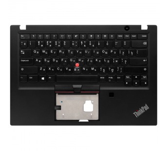 Топ-панель для Lenovo ThinkPad T490s черная без подсветки#2026909