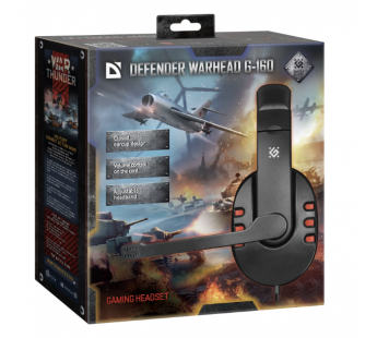 Компьютерная гарнитура Defender G-160 Warhead, игровая (повр. уп.) (black) (234938)#2027294