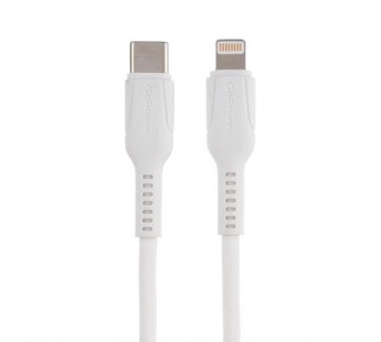 USB кабель шт.Type-C - шт.Lightning 1м, 3,0A 27W силиконовый, белый GP21TL "GoPower"#2038389