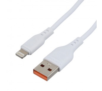 USB кабель шт.USB (A) - шт.Lightning 2,0м, 2,1A, ПВХ, белый GP01L-2M "GoPower"#2038388