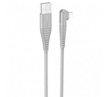 Кабель USB BOROFONE (BX105) для iPhone Lightning 8 pin (1м) (серый)#2034198