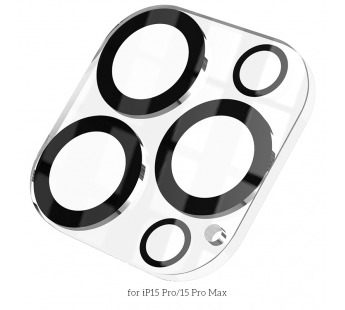 Защитное стекло Hoco G13 для камеры iPhone15 Pro/15 Pro Max,(25) цвет черный#2072401