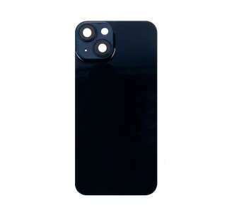 Задняя крышка для iPhone 14 (A2883) в сборе со стеклом камеры Черный (стекло, монолит, MagSafe, логотип) - Премиум#2074232