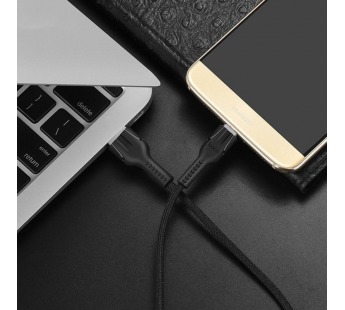 Кабель USB - Type-C Hoco U31 (повр. уп.) 120см 2,4A  (black) (234958)#2028523