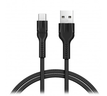 Кабель USB - Type-C Hoco U31 (повр. уп.) 120см 2,4A  (black) (234958)#2028521