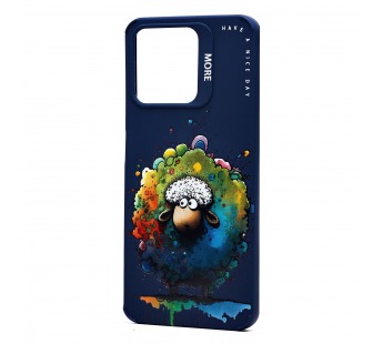 Чехол-накладка - SC335 для "Realme C53/C51/Note 50" (овечка) (dark blue) (232949)#2032859