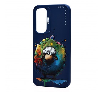 Чехол-накладка - SC335 для "Samsung Galaxy A35"  (овечка) (dark blue) (232907)#2091474