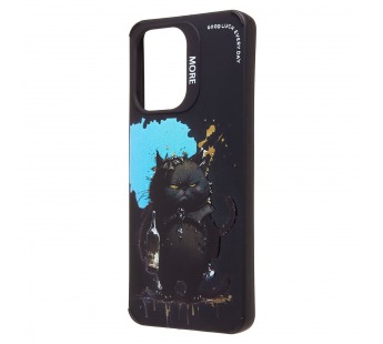 Чехол-накладка - SC335 для "Xiaomi Redmi 13C 5G/Poco M6 5G" (черный кот) (black) (233076)#2091531