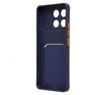 Чехол-накладка - SC337 с картхолдером для "Xiaomi Poco F6 Pro" (dark blue) (233661)#2091653