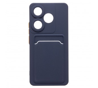 Чехол-накладка - SC337 с картхолдером для "Xiaomi Poco F6" (dark blue) (233640)#2031402