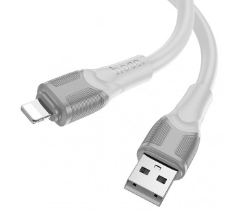 Кабель USB - Apple lightning HOCO X106 2.0м, 2.4A, 12Вт (серый)#2035900