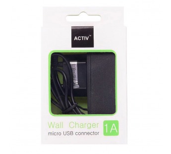 ЗУ Сетевое Activ (повр. уп.) micro USB 1A/5W (Micro USB) (black) (235000)#2029143