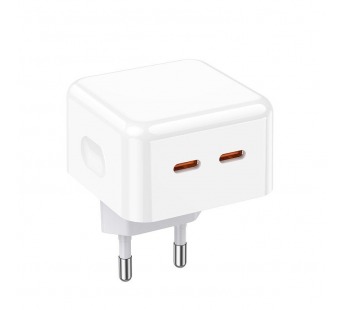 Сетевое ЗУ BOROFONE BA76A (PD35W(17.5W+17.5W)/2USB-C) белое#2029510