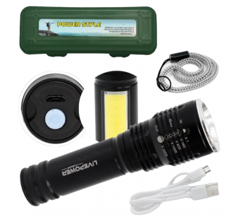 Ручной Светодиодный фонарь CF06 T6-COB-1200mah #2047517