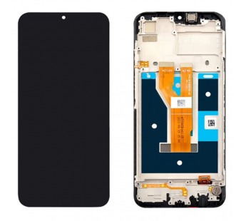 Дисплей для Realme C20/C21/C11 2021/Narzo 50i (RMX3231) в рамке + тачскрин (черный) (100% LCD)#2070034
