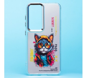 Чехол-накладка - PC092 для "Samsung Galaxy S24" (кот) (transparent) (233160)#2031318