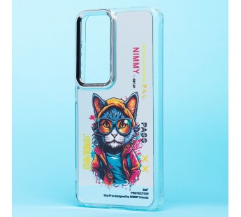 Чехол-накладка - PC092 для "Samsung Galaxy S24" (кот) (transparent) (233160)#2031319