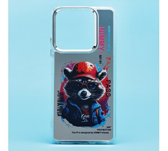 Чехол-накладка - PC092 для "Xiaomi Redmi Note 13 Pro 5G " (енот) (transparent) (233222)#2133429