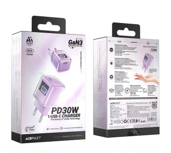 Сетевое зарядное устройство ACEFAST A53 PD30W GaN (1C), цвет пурпурный#2115809