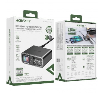 Сетевое зарядное устройство ACEFAST Z4 PD218W GaN (3C1A), настольный, цвет серый#2115811