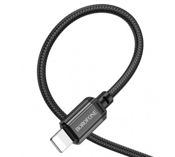 Кабель USB - Lightning BOROFONE BX87 (2.4A/2m/текстиль) черный#2030863