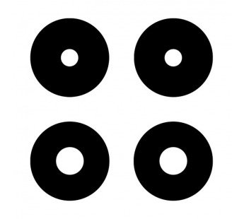 Стекло камеры для Huawei Honor X6a (5109ATKH/WDY-LX1) (комплект 4 шт.) Черный#2071306