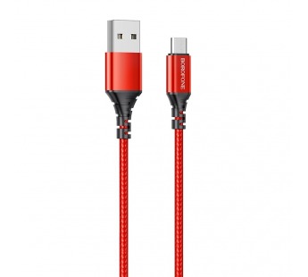 Кабель USB - micro USB Borofone BX54 Ultra bright (повр. уп.) 100см 2,4A  (red) (235414)#2032753
