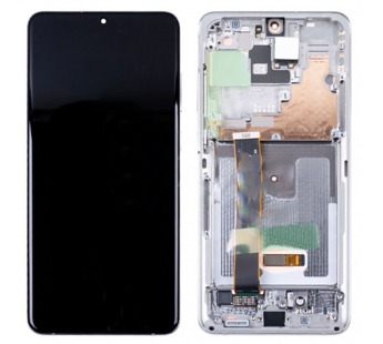 Дисплей для Samsung Galaxy S20 Ultra (G988B) модуль с рамкой Белый - OR (SP)#2086154