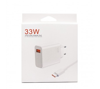 Адаптер Сетевой с кабелем - [BHR6034EU] (повр. уп.) USB 33W (USB/Type-C) (B) (white) (235436)#2033553