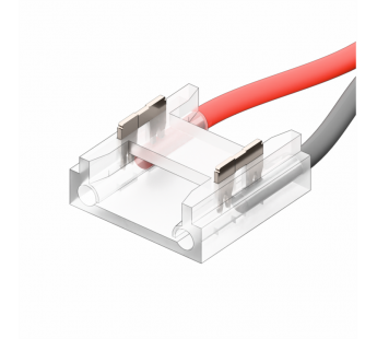 Коннектор Кн-3-10 для COB и SMD ленты 2PIN 10мм прямой с проводом, шт#2035739