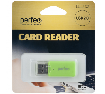 КартРидер Perfeo Micro SD, (PF-VI-R022 Green) зелёный#2034569