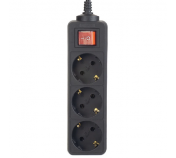 Сетевой удлинитель Perfeo "POWERMATE" с выключателем, 3,0м, 3 розетки, черный (PF-PM-3/3,0-B)#2033708