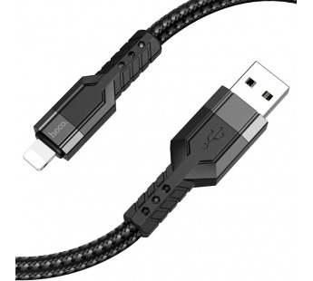 Кабель USB - Apple lightning Hoco U110 (повр. уп.) 120см 2,4A  (black) (235482)#2035707