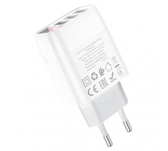 СЗУ HOCO C93A Easy (3-USB/2.4A) 10.8W (белый)#2035696