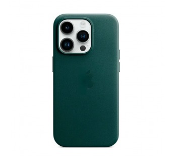 Чехол для iPhone 15 Pro Max кожаный Magsafe, зеленый#2072498
