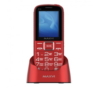 Мобильный телефон MAXVI B21 ds с док станцией Red (2.4"/1,3МП/2300mAh)#2042240