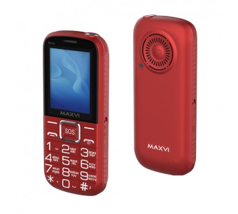 Мобильный телефон MAXVI B21 ds с док станцией Red (2.4"/1,3МП/2300mAh)#2042236
