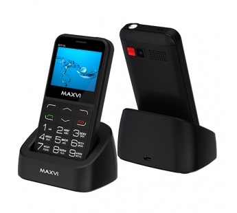 Мобильный телефон MAXVI B231 ds с док станцией Black (2,31"/0,3П/1400mAh)#2038883