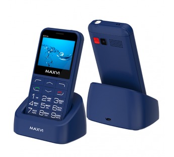 Мобильный телефон MAXVI B231 ds с док станцией Blue (2,31"/0,3МП/1400mAh)#2038879