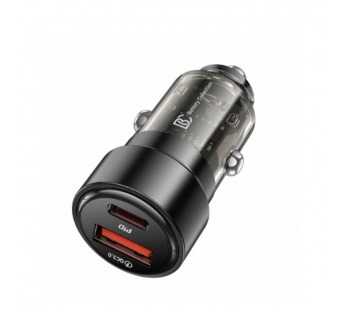 Автомобильное зарядное устройство USB/Type-C BC CC15 (75W, QC4.0, PD, SuperVOOC, 1Type-C, 1USB) Черный#2141526