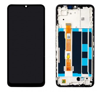 Дисплей для Vivo Y35 (V2205) в рамке + тачскрин (черный) (100% LCD)#2070067