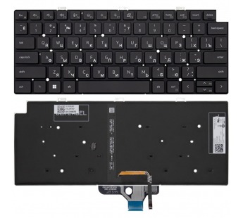 Клавиатура 0J8Y7H для Dell черная с подсветкой#2106862