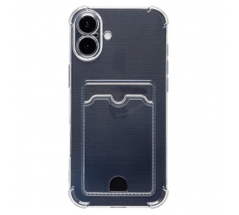 Чехол-накладка - SC276 c картхолдером для "Apple iPhone 16 Plus" (transparent) (234398)#2044613