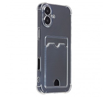 Чехол-накладка - SC276 c картхолдером для "Apple iPhone 16 Plus" (transparent) (234398)#2101959