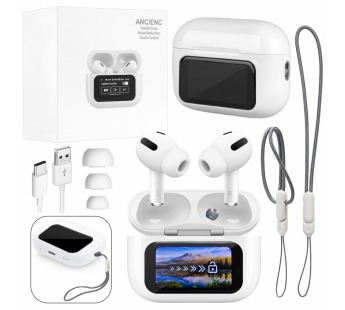 Беспроводные наушники TWS AirPod A9 Pro  ANC/ENC (белый) с сенсорным экраном#2036838