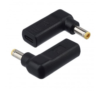Переходник гн. Type-C - шт.питания d= 5,5/2,5мм, чёрный GoPower#2138299